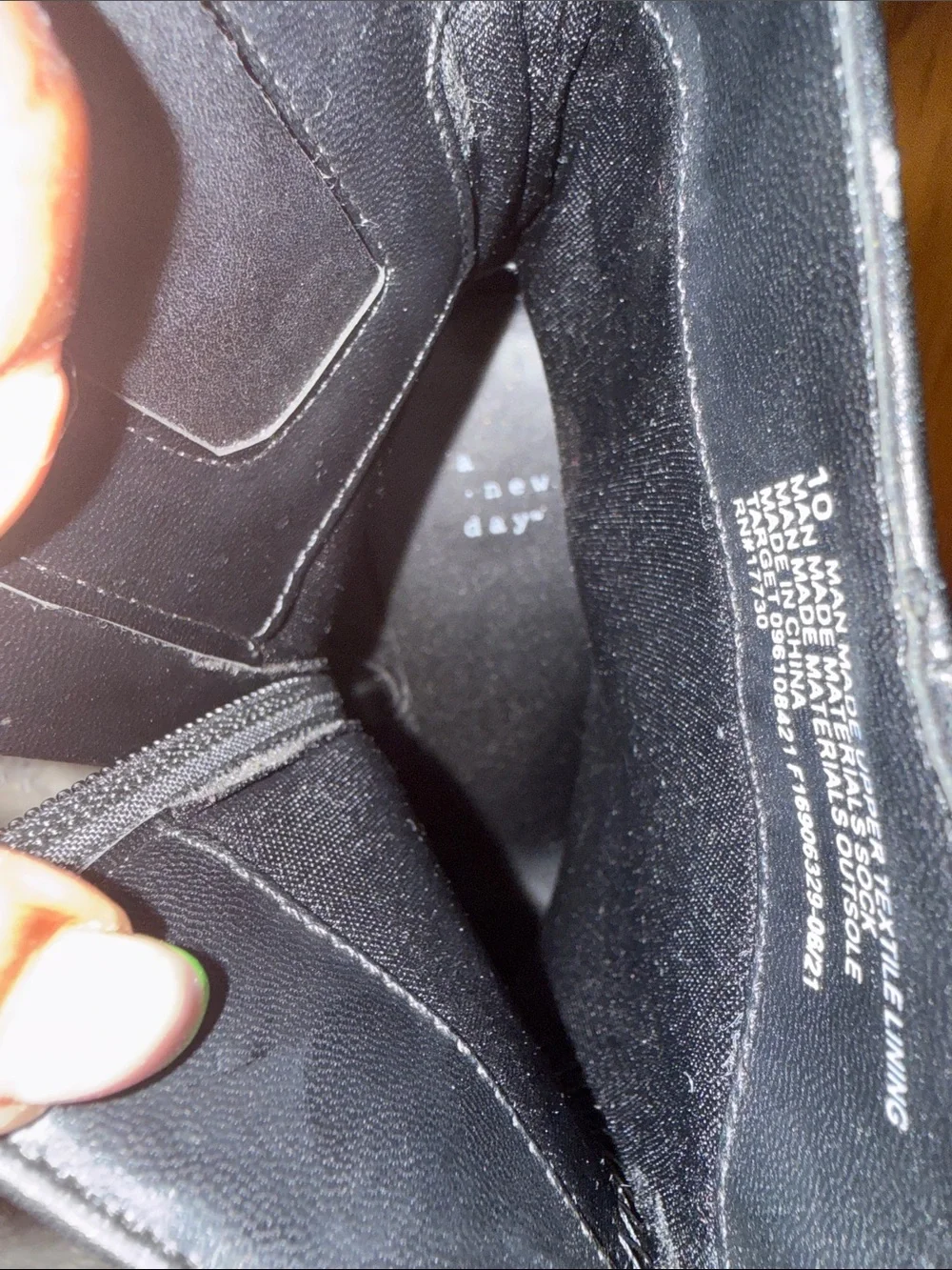 a‎ new day Black Faux Leather Ankle Booties
